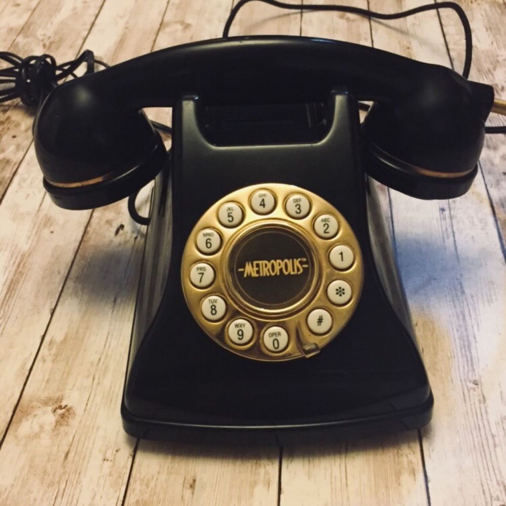 Vintage Metropolis  Conair Black Touch phone